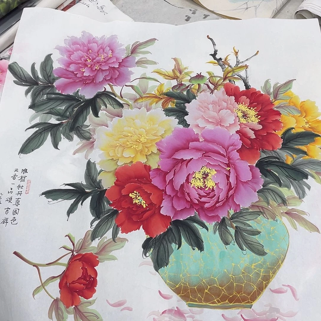 国画纯手绘字画宣纸