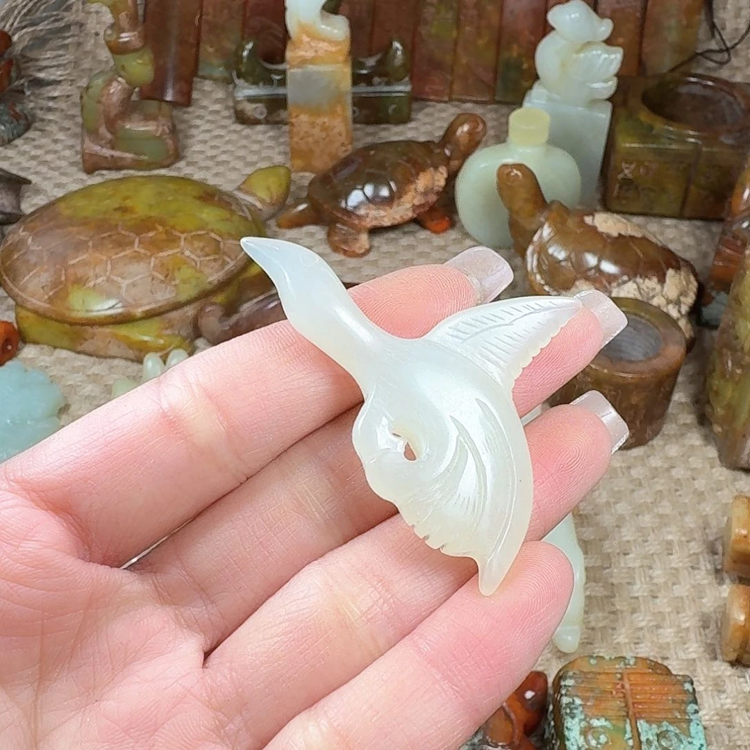 白玉菩提吊坠挂件