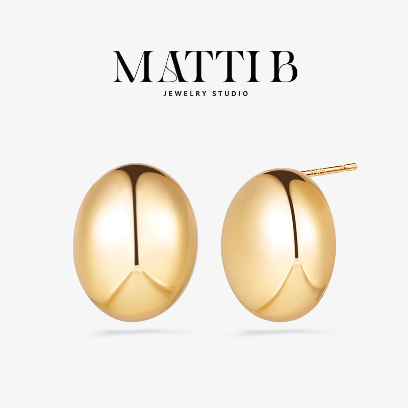 铜合金耳饰 金属豆豆小巧大气亮面高级感秋冬火爆新款耳钉女1804