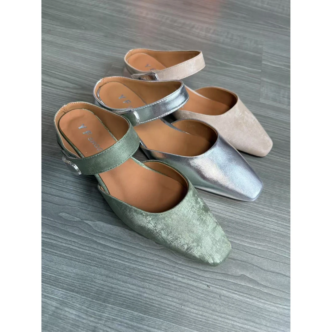 真皮时尚舒适包头拖鞋9017