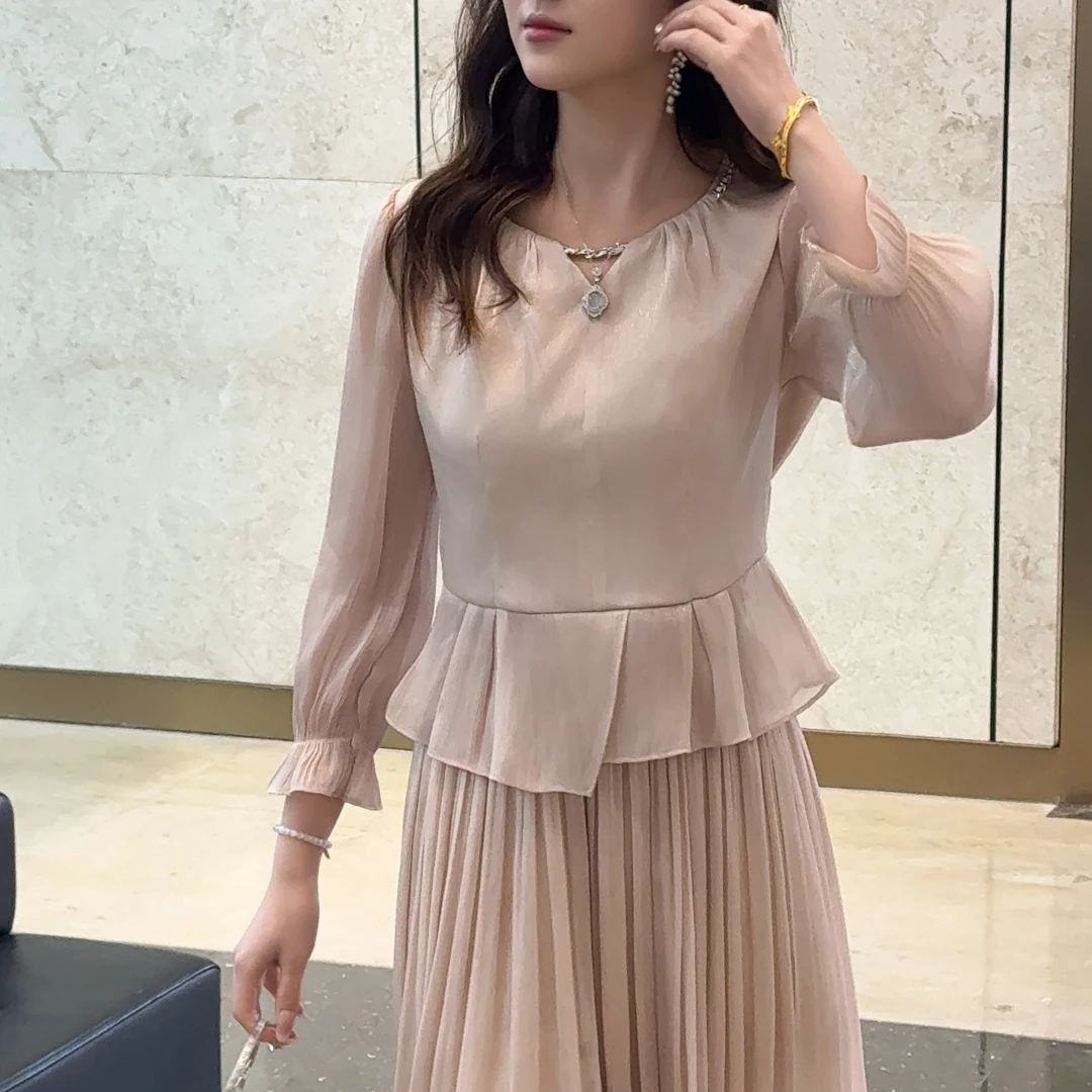 法式气质百搭中袖上衣女装2025春季新款御姐优雅绝美上衣