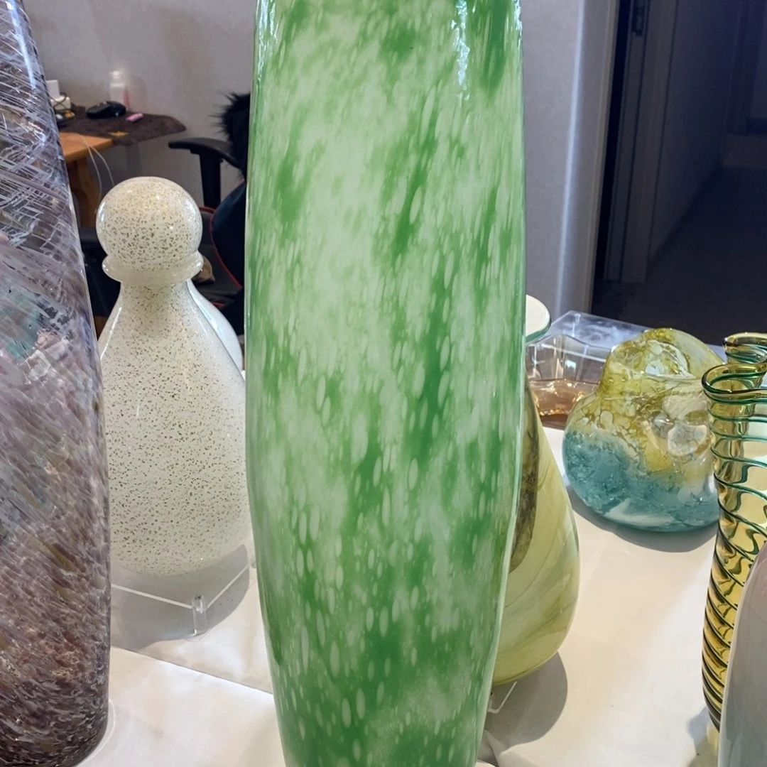 落地67厘米手工古法琉璃花器