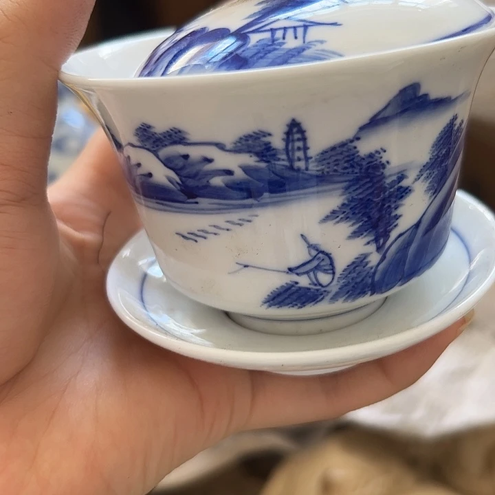 青花盖碗000000000000000