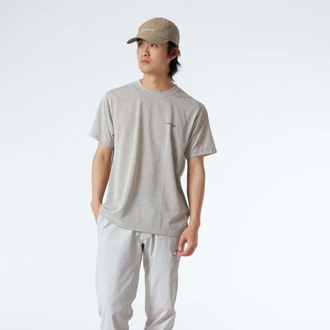 【速干T恤】montbell短袖男女同款户外运动圆领轻薄透气简约风短袖