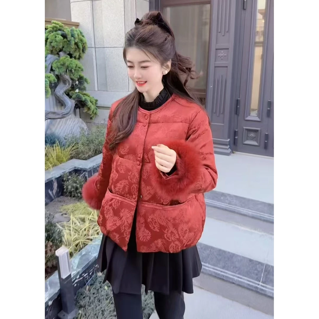 『 绽放烟花A』简约设计百搭时尚高品质厚款羽绒服529