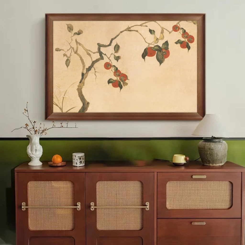 柿柿如意｜法式中古风挂画奶油中古风客厅装饰画玄关卧室餐厅挂画