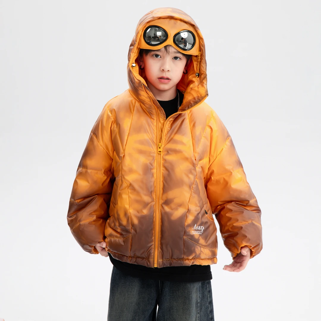 男童冬季户外滑雪羽绒服2025新款儿童男孩运动防寒外套