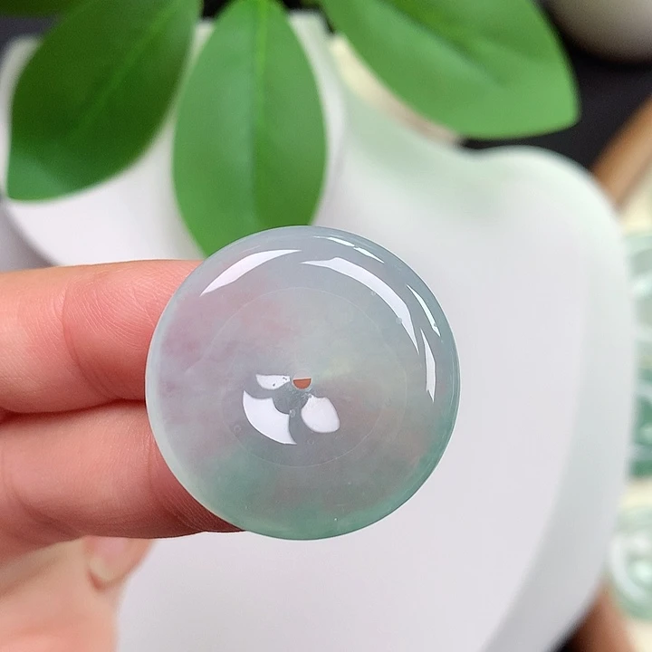 颈饰未镶嵌翡翠平安扣 26.2x5.4mm
