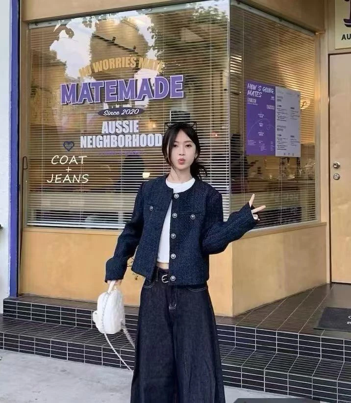 8073大码小香风韩版短款外套