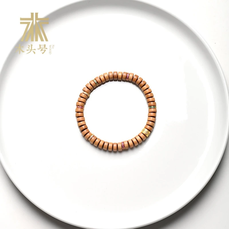 老山檀香DIY药片珠7*3.5