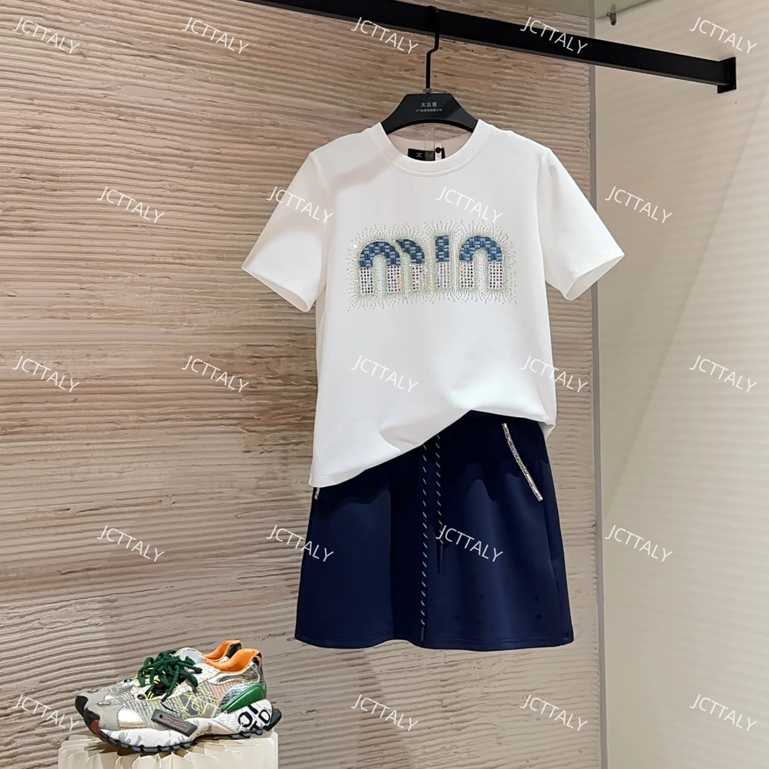 【宠粉价 】夏季新款字母印花短袖两件套微胖显瘦套装裙TZ-117