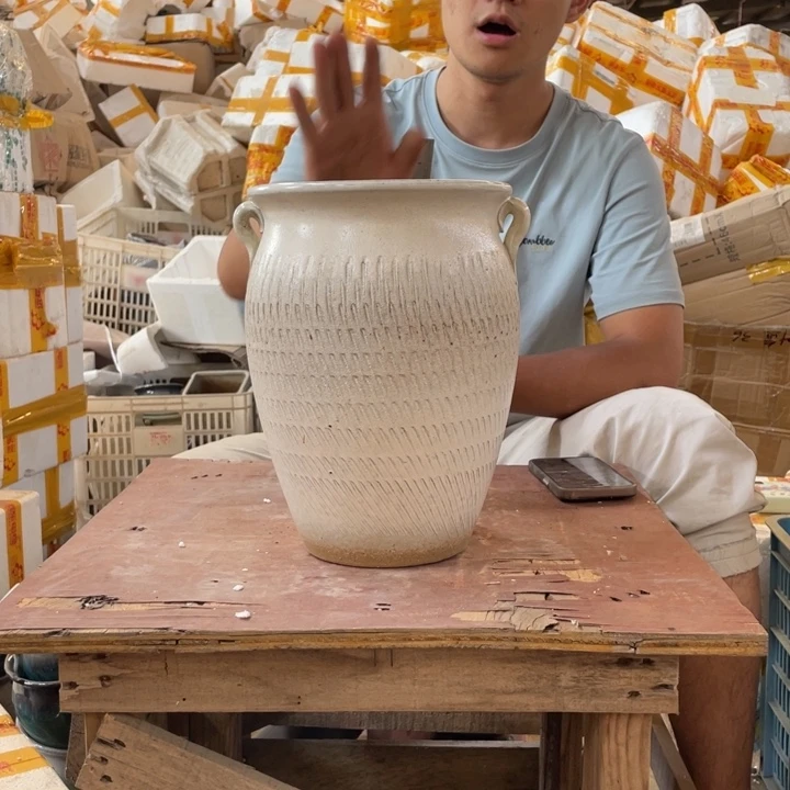 宜兴紫砂粗陶花盆