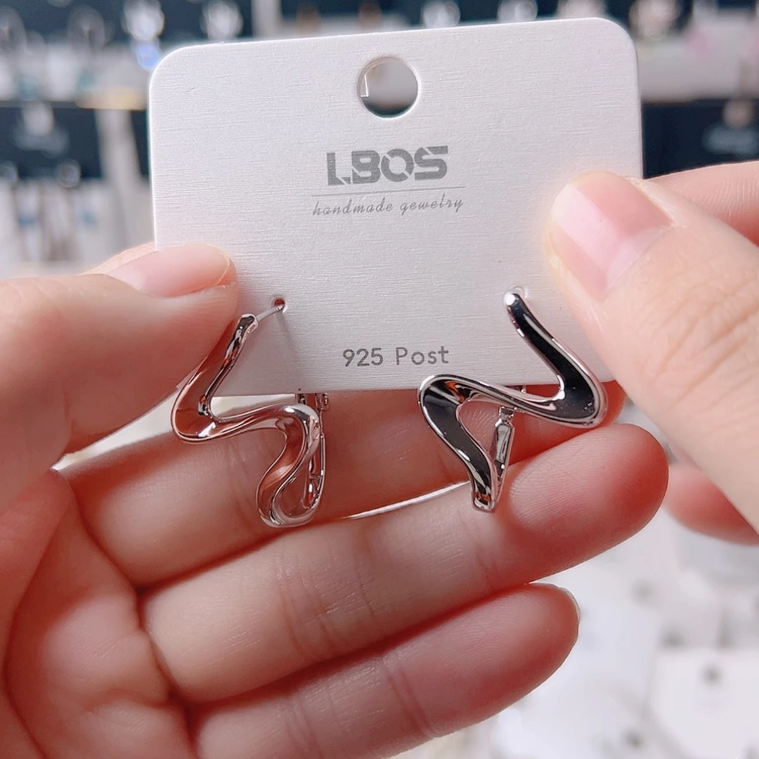 琉璃铁合金合金耳环