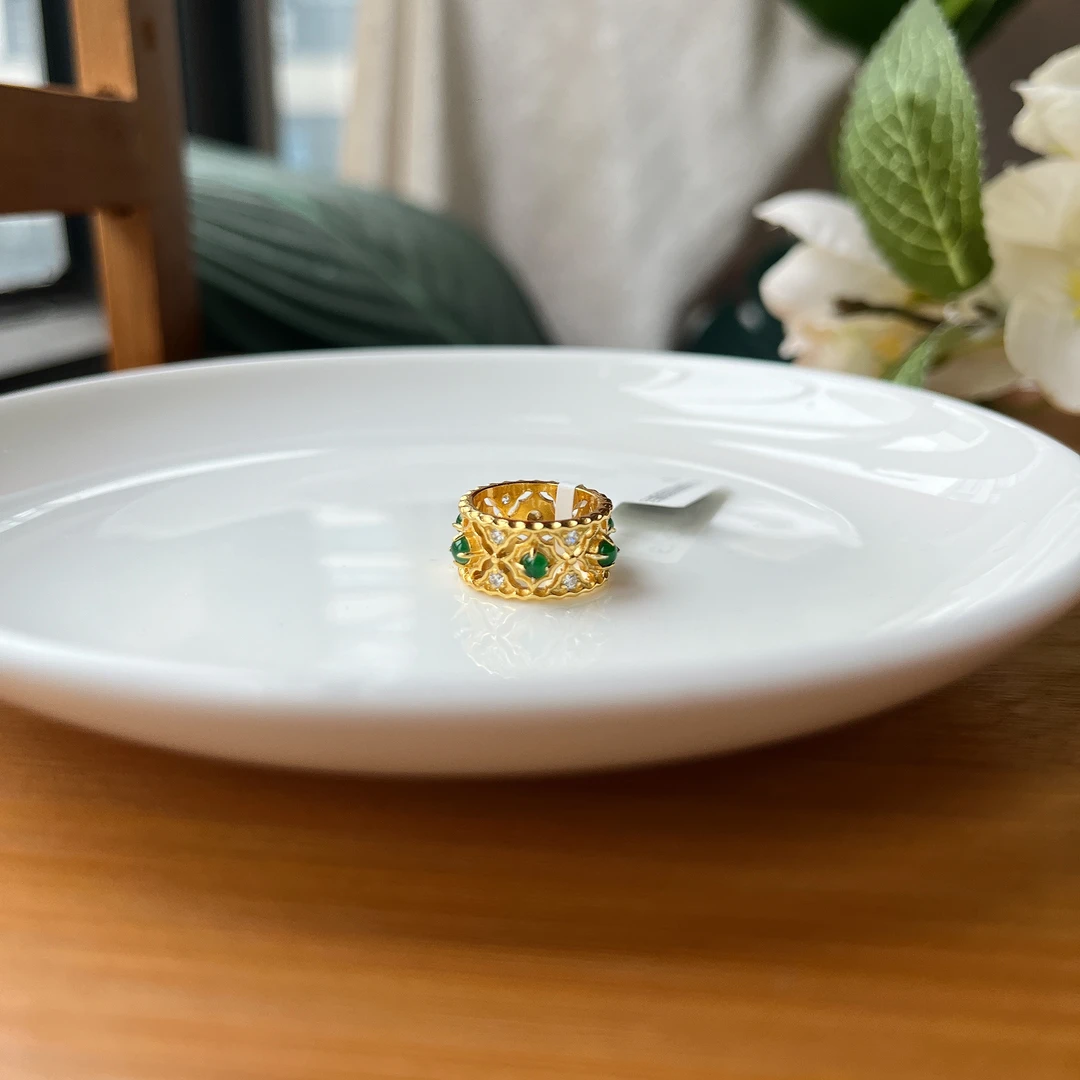 【郭老师】约2.5mm翡翠蛋面银圈吊坠