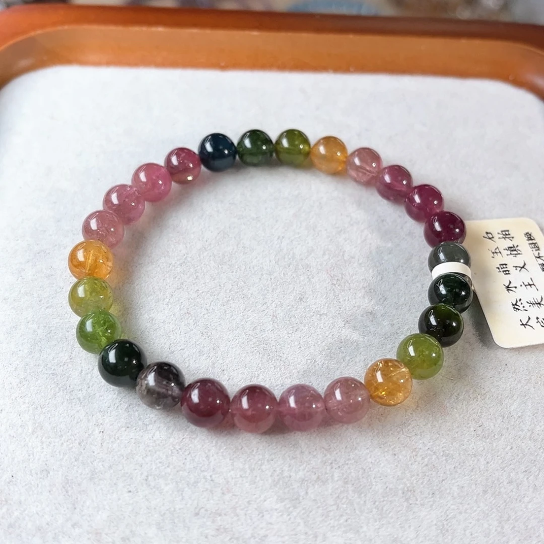 水晶手链未镶嵌嘟**酱碧玺7.4mm