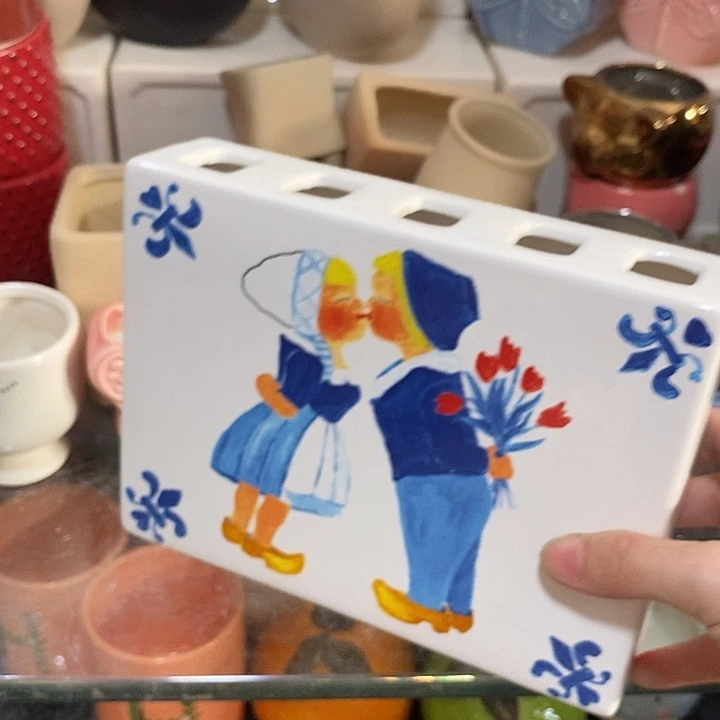 摆件陶盆有孔 瑕疵介意勿拍