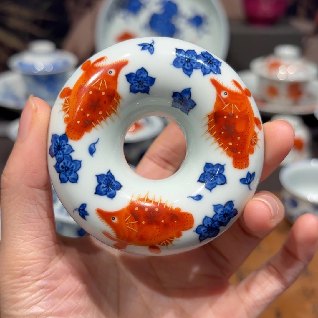 茶***)景德镇纯手工手绘