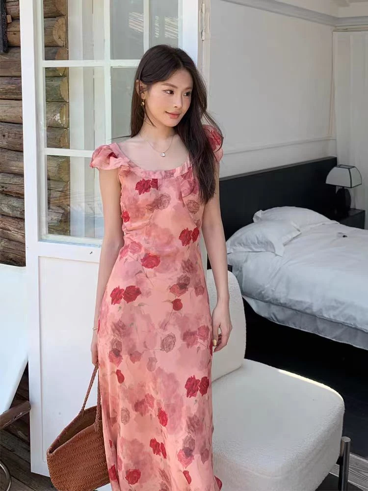 6806#巨显身材的连衣裙性感纯欲显瘦气质高级感夏日绝美小裙子