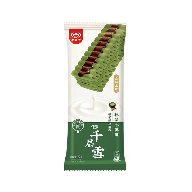 千层雪 棒抹茶口味冰淇淋 62g/支雪糕同城配