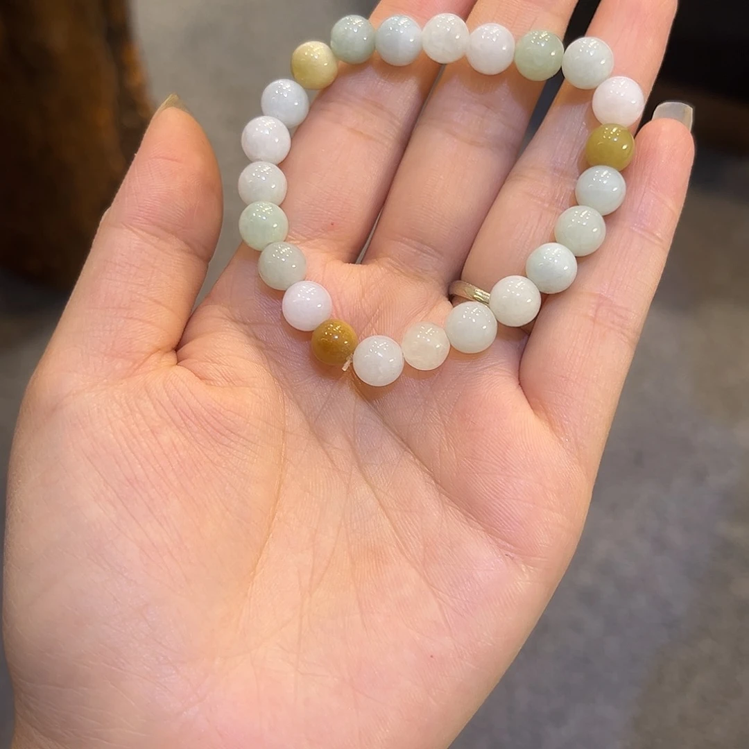 未镶嵌手链翡翠问*呀翡翠手串