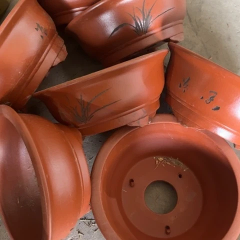 紫砂花盆100-7。23-10