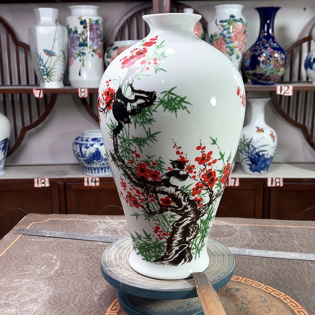 摆件景德镇陶瓷梅花