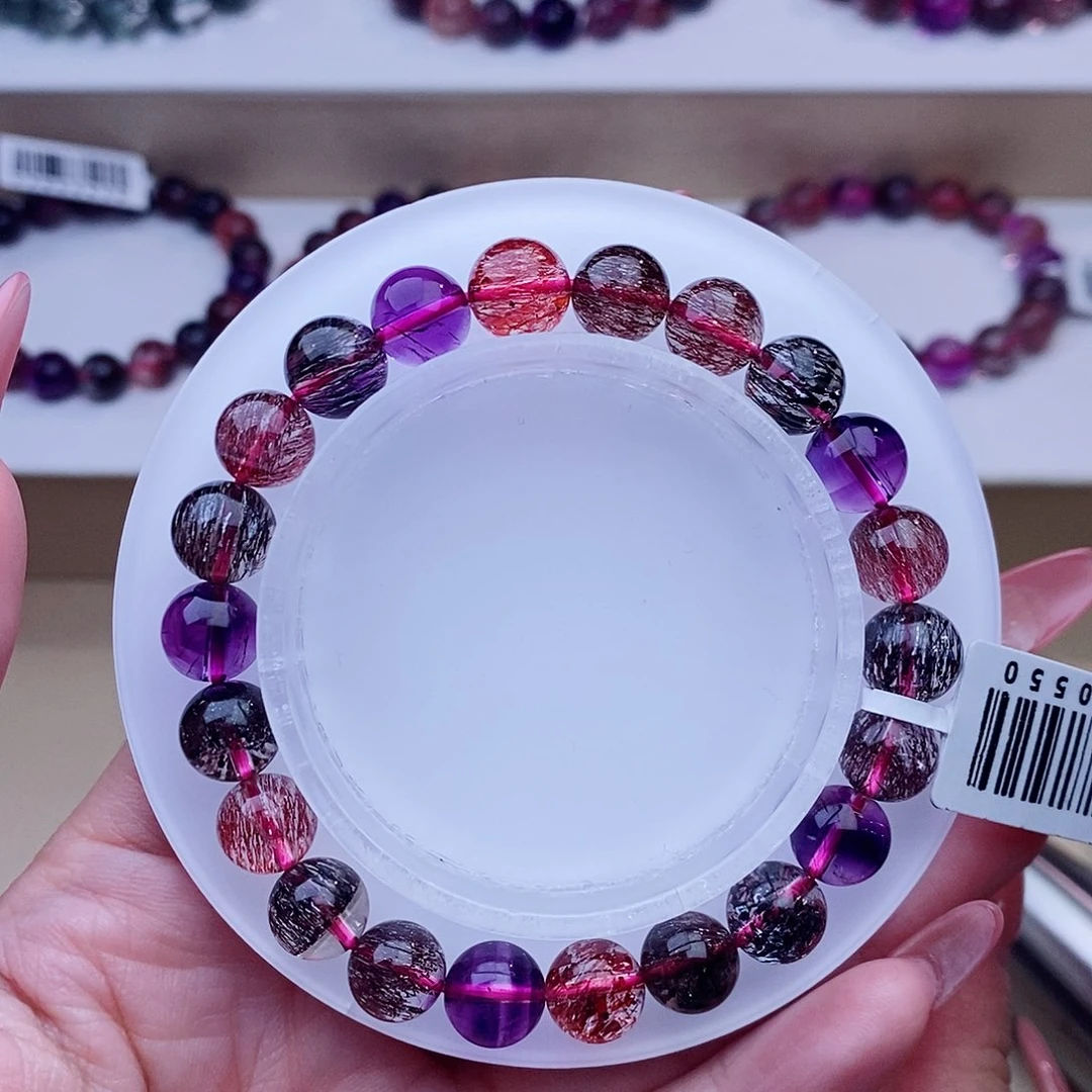 未镶嵌手串水晶黑加仑超七8m+