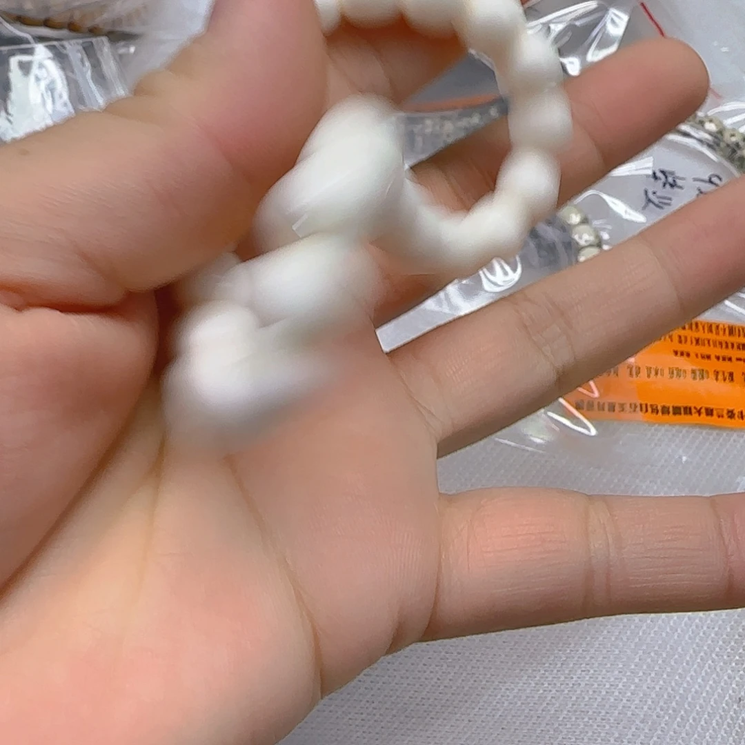 星月菩提手串12白坨坨98单圈