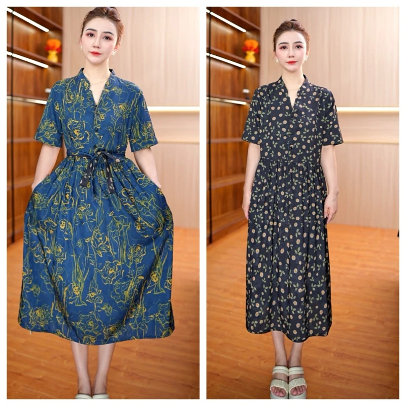 1911-33新款夏季女士双面穿连衣裙