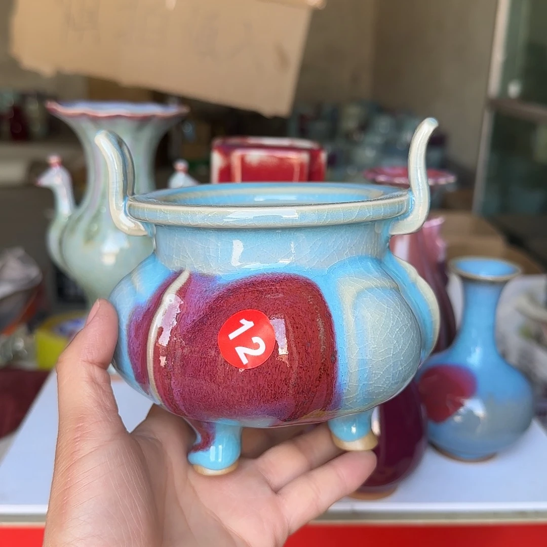 摆件陶郑家钧瓷摆件微瑕