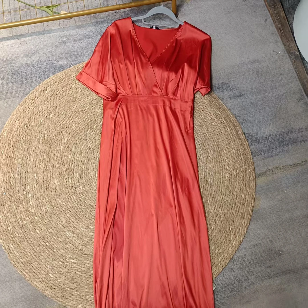 唯琳剪标   3仓P1-10-3418款   气质红长款连衣裙