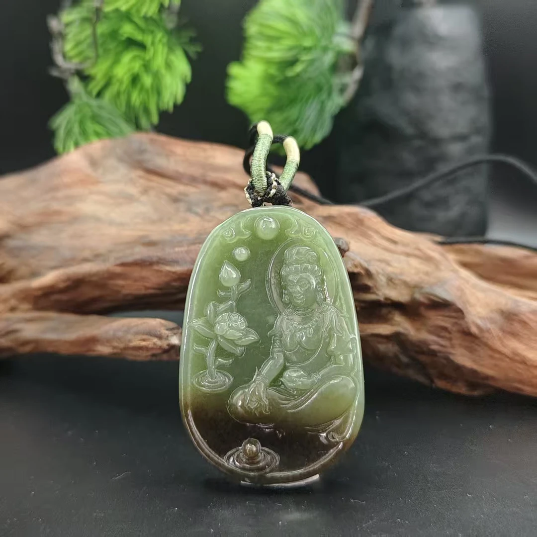 Z和田玉观音吊坠2643