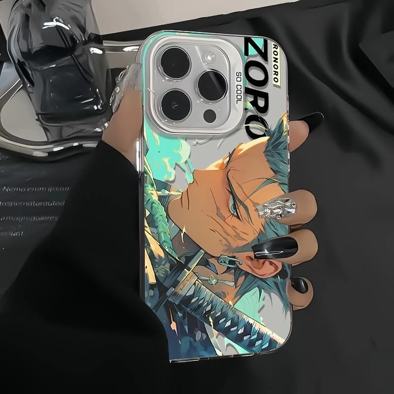 帅气索隆适用苹果16promax彩银iPhone15pro手机壳14/13/12/11磨砂