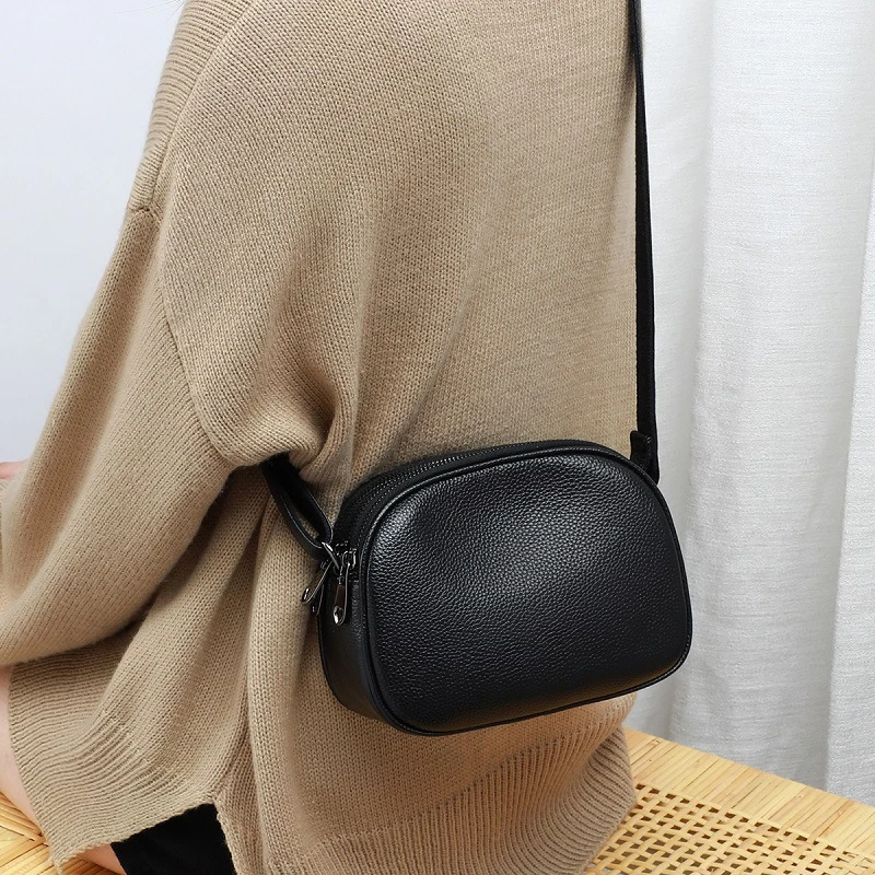 头层牛皮包包女包百搭迷你小包休闲斜挎包轻奢妈妈单肩包箱包真皮