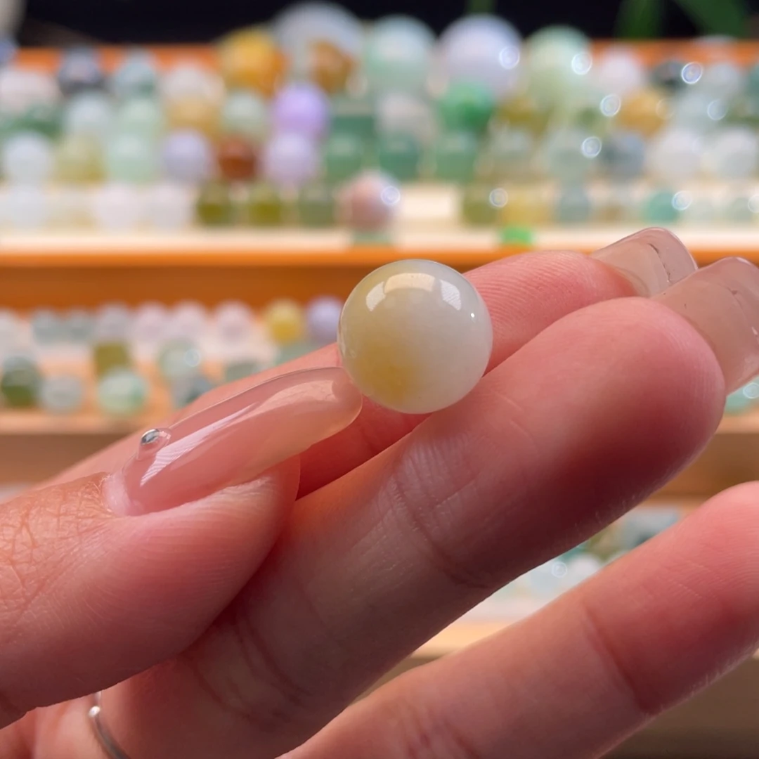 散珠翡翠天然缅甸翡翠a货飘黄翡11.6