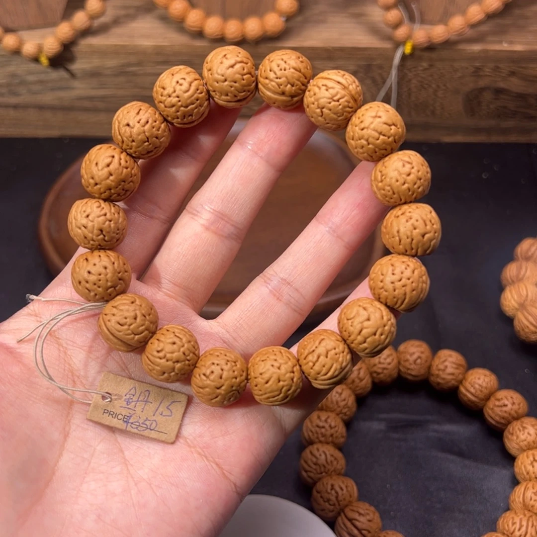 不***王手串/手链核桃金丹15红皮桃核手串 手持