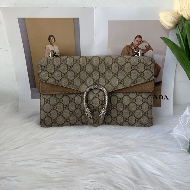 99新 GUCCI/古驰 古驰百搭咖麂酒神中号