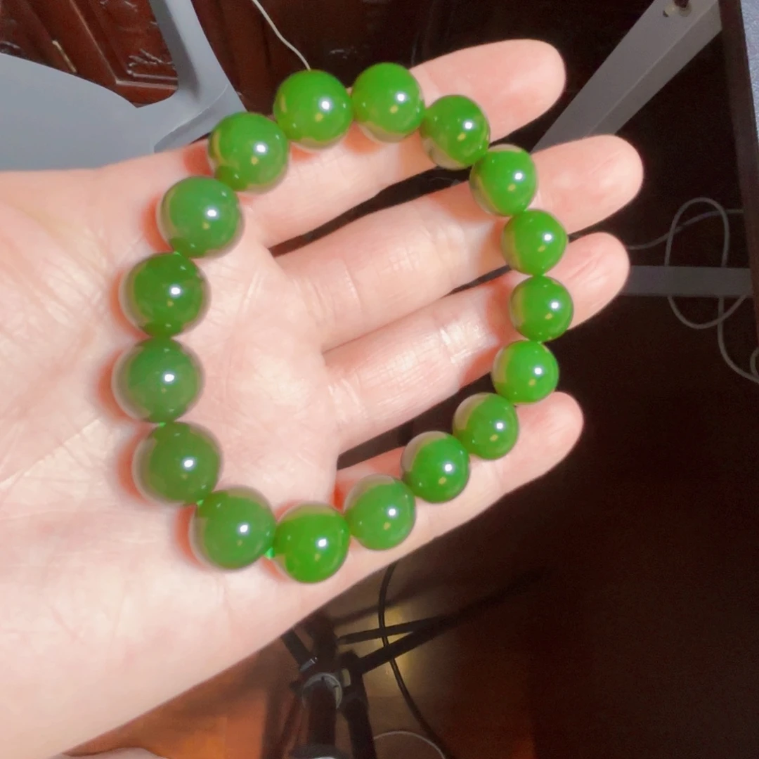 大***哥手链未镶嵌和田玉（碧玉）