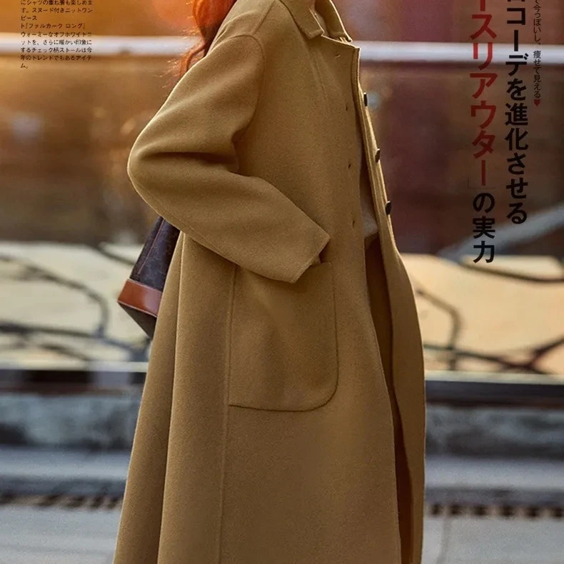 大码女装羊毛大衣女中长款2026秋冬新款宽松毛呢外套入冬漂亮衣服