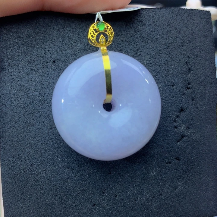 翡翠18K金镶嵌手链翡翠