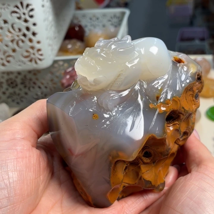 玛瑙/玉髓未镶嵌吊坠(不含链)