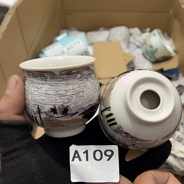 瓷片茶摆件工艺品摆件666