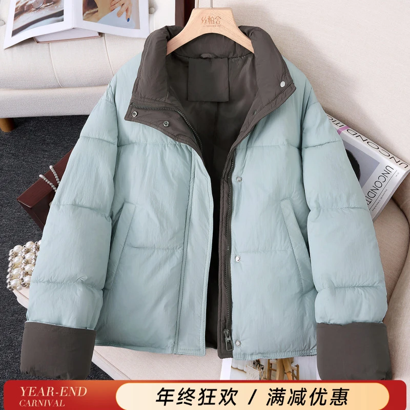 丝柏舍2025冬装新款女装时尚宽松休闲拉链立领长袖棉衣S54F0004H