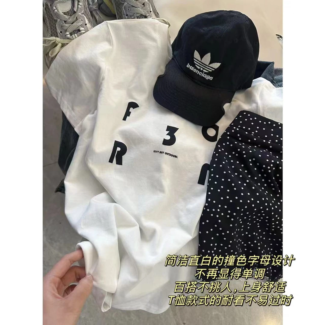 徐秋阳2  潮牌字母（常规版型）春夏新款百搭时尚休闲短袖