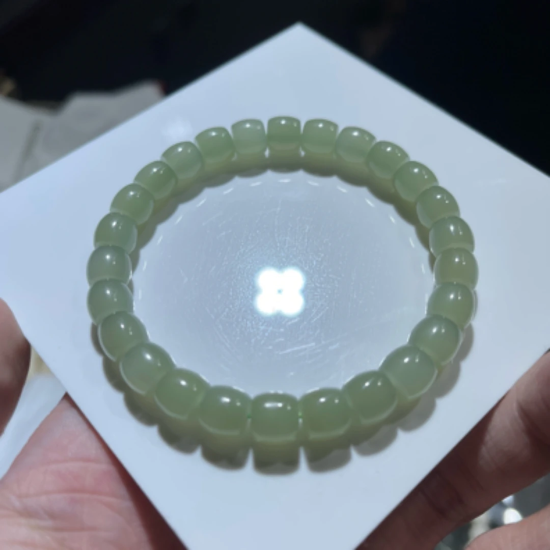 【神形】和田玉手串  天青色等烟雨  抖音基地发货