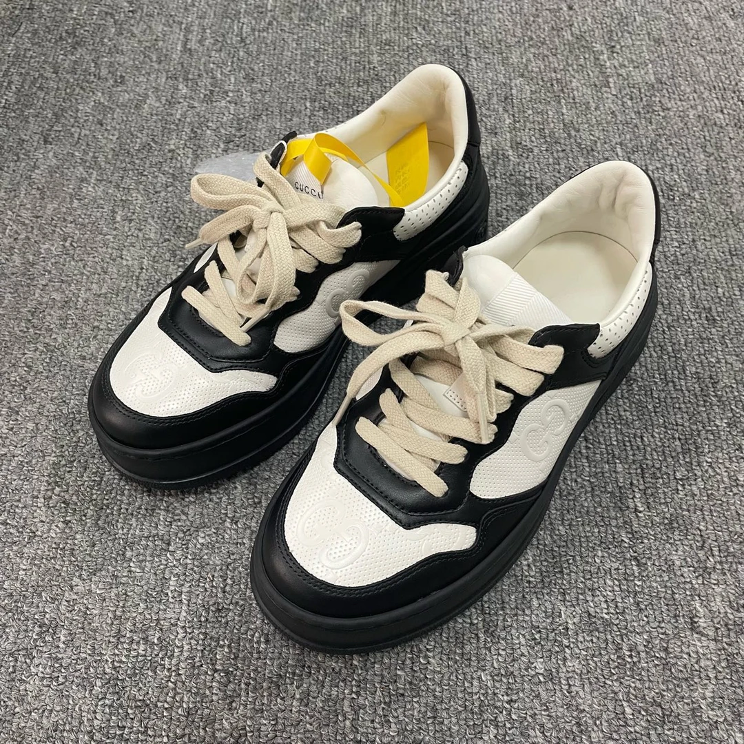 95新 GUCCI/古驰 印花压纹舒适休闲低帮时尚板鞋  37.5码/5900