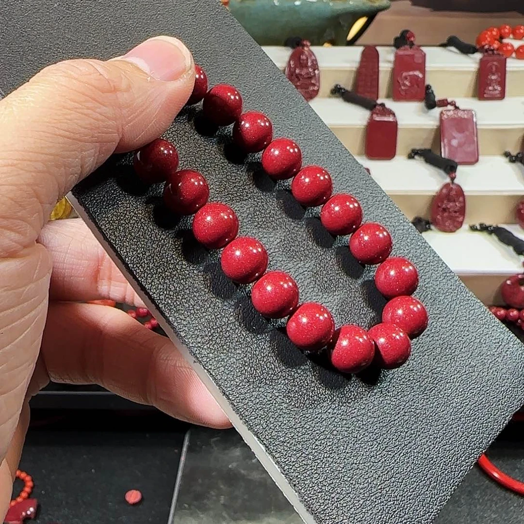 天然辰砂紫金砂10mm