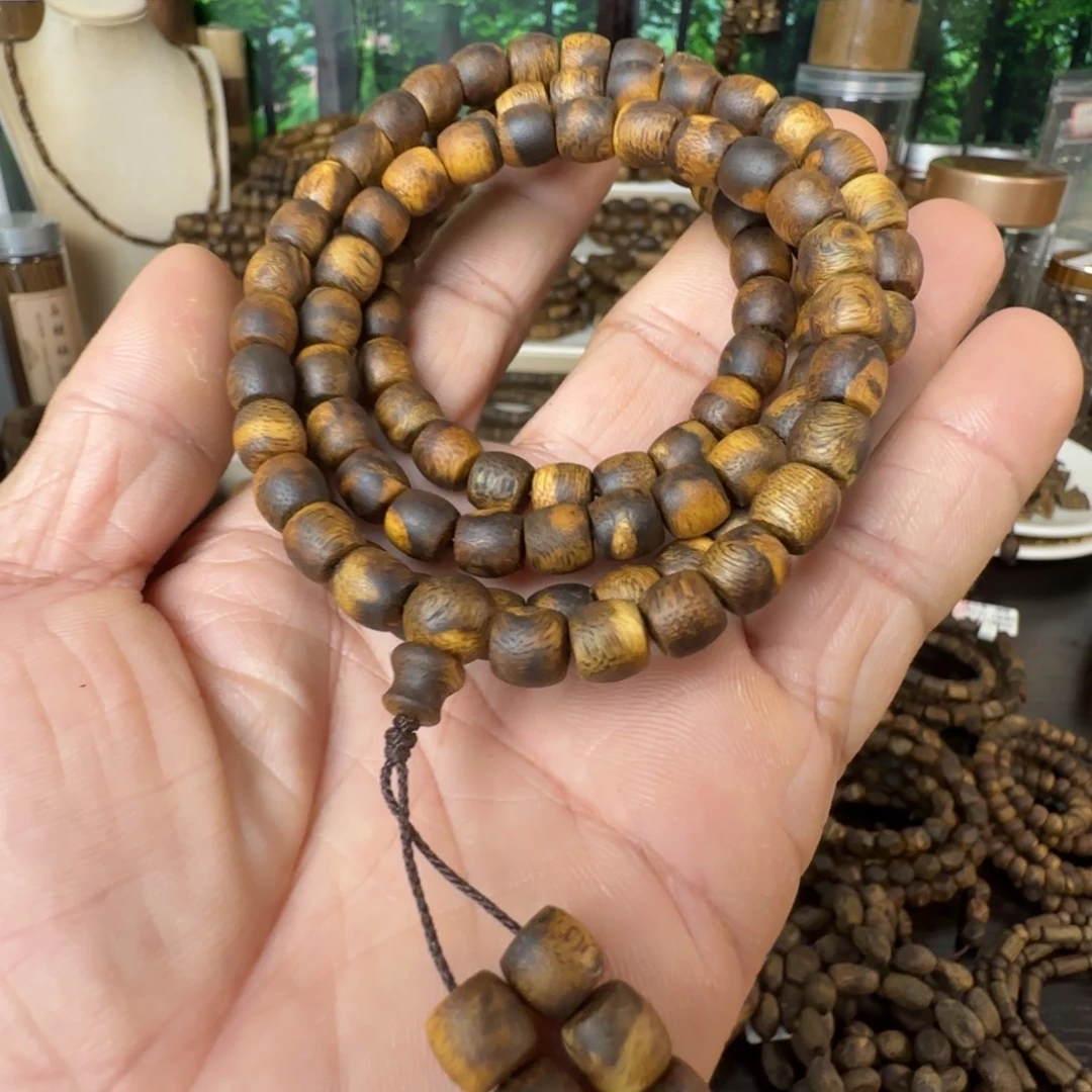 沉香手串虎班棋鼓珠多圈发一