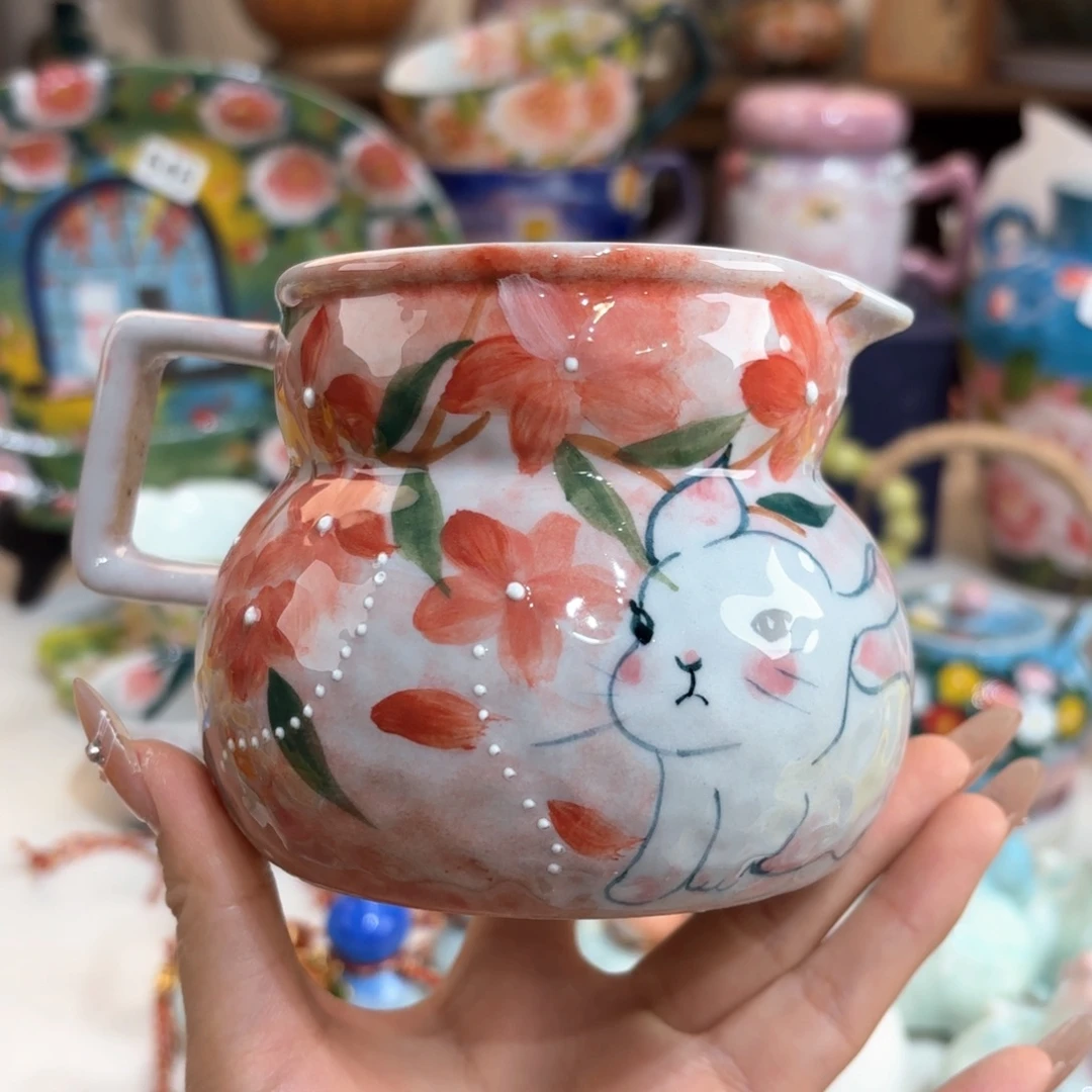 景德镇手绘高温釉下彩陶瓷茶具