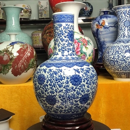 摆件陶景德镇陶瓷花瓶摆件